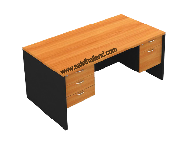 โต๊ะทำงานไม้ รุ่น M-EXPD-5532 ขนาด ( 75 x 165 x 75 ) มีห้าลิ้นชัก ซ้ายขวา