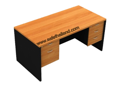 โต๊ะทำงานไม้ รุ่น M-EXPD-5523 ขนาด ( 75 x 165 x 75 ) มีห้าลิ้นชัก ซ้ายขวา