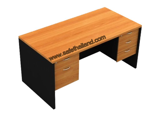 โต๊ะทำงานไม้  รุ่น M-EXPD-5523  ขนาด ( 75 x 165 x 75 ) มีห้าลิ้นชัก ซ้ายขวา